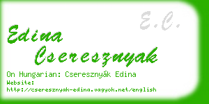 edina cseresznyak business card